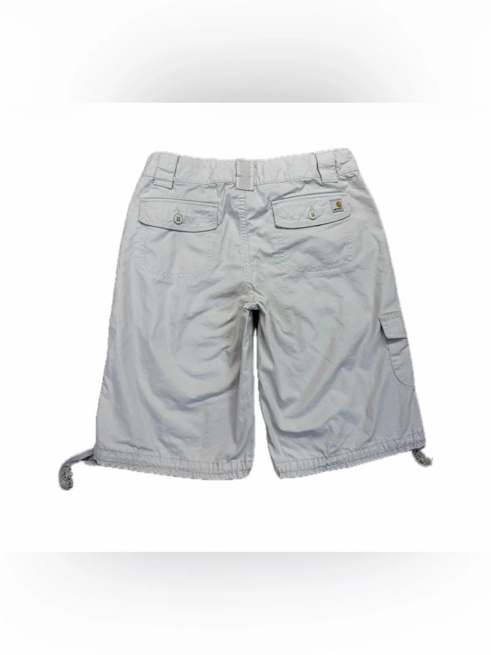 Carhartt Shorts Women’s Cream Cargo Bermuda Chino Shorts Size 6 Outdoor Hike